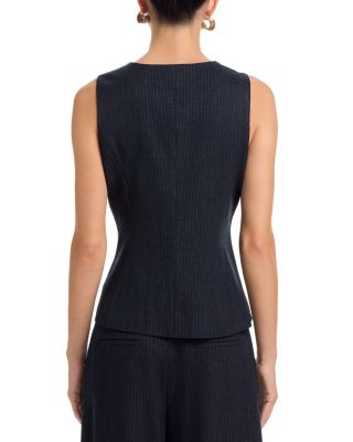 Pinstripe Rhinestone Button Vest & Pinstripe Rhinestone Button Pants - Exclusive