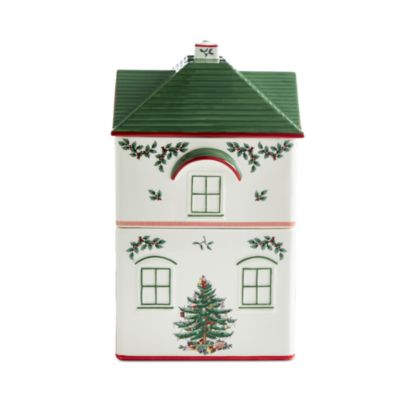 Christmas Tree Christmas Village Canister