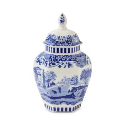 Blue Italian Lidded Vase 5.7"