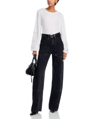 Cyrano Pintuck Trim Top