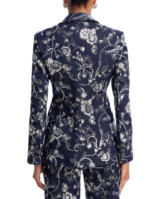 Garden Embroidered Denim Cheyenne Blazer & Garden High Rise Embroidered Denim Nolita Jeans