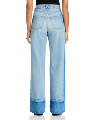 Taylor High Rise Wide Leg Jeans in Cloudy Colorblock