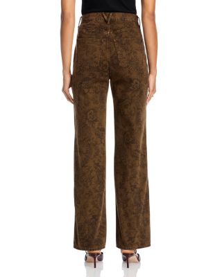 Dylan High Rise Straight Jeans in Lichen/Black