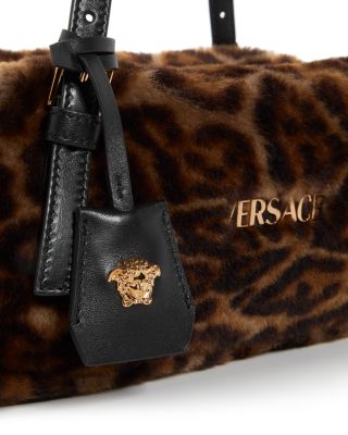 Tag Shearling Bowling Bag