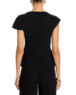 Luelle Crepe Knit Asymmetric Top