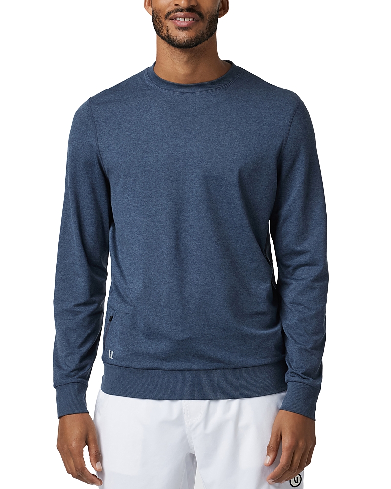 Vuori Ponto Long Sleeve Performance Sweatshirt in Black Heather