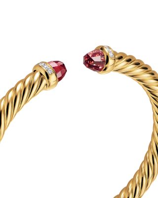 Cablespira&reg; Flex Bracelet in 18K Yellow Gold with Gemstones and Diamonds, 6mm