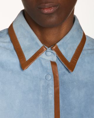 Suede Drawcord Shirt