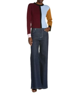 Cashmere Color Blocked Sweater