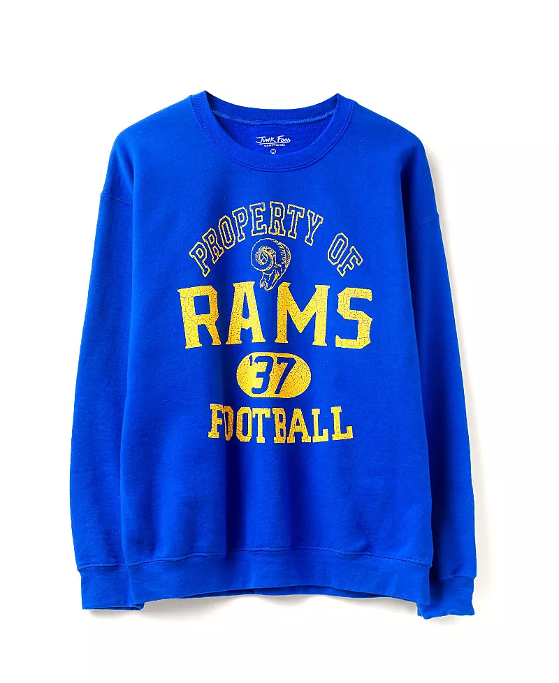 Junk Food Clothing Unisex Nfl Los Angeles Rams Property Flea Market Crew Fleece