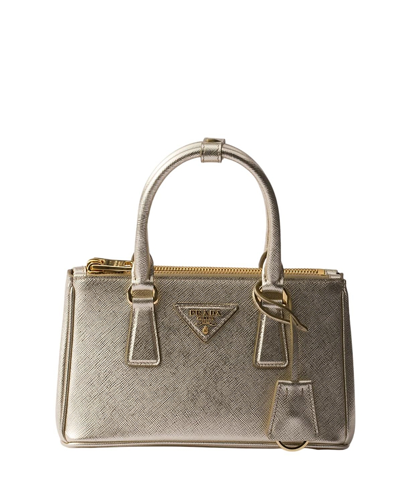 Prada Galleria Patent Saffiano Leather Mini-bag In Multi