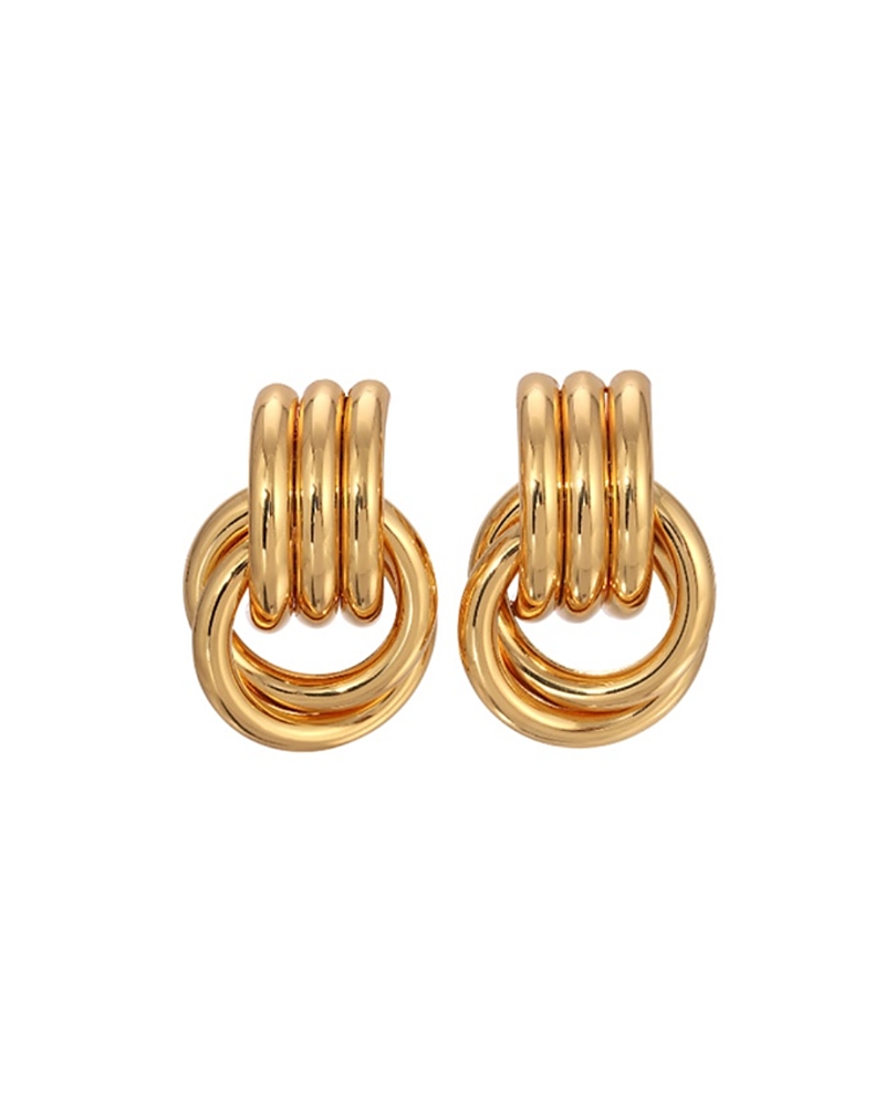 Heaven Mayhem Mini Knot Earrings In Gold