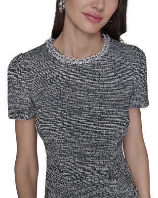 Knit Tweed A Line Dress