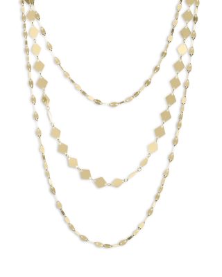 Triple Strand Kite Remix Necklace in 14K Yellow Gold 