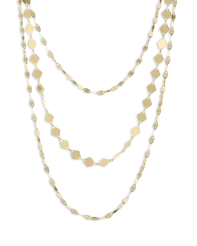 Lana Jewelry Triple Strand Kite Remix Necklace in 14K Yellow Gold