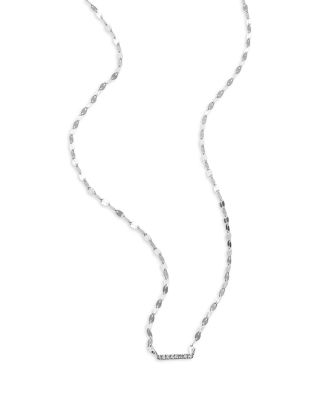 Diamond Mini Bar Pendant Necklace in 14K Yellow or White Gold, 0.04 tcw