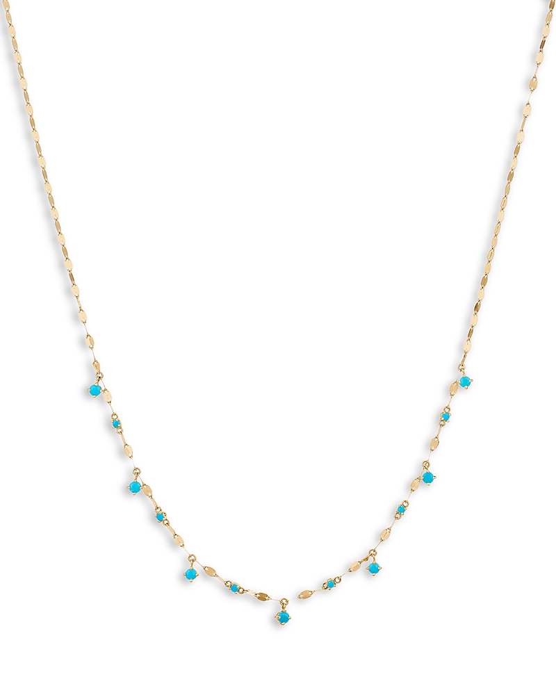 Lana Jewelry 14K Yellow Gold Turquoise Rain Collar Necklace, 18