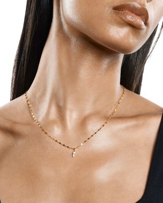 Diamond Spike Pendant Necklace in 14K Yellow Gold, 0.18 tcw