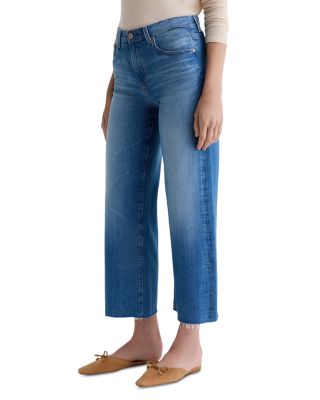 Saige Mid Rise Wide Leg Crop Jeans in 13 Years Allure
