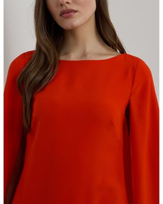 Cape Georgette Cocktail Dress