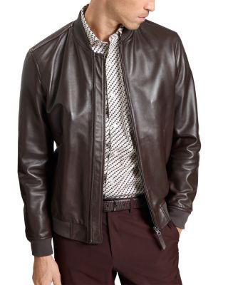 Waggoner Leather Bomber Jacket