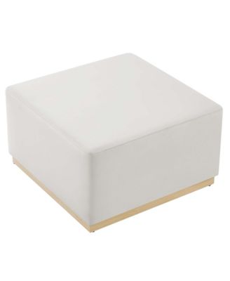  Tilden Large 28" Square Performance Velvet Upholstered Ottoman