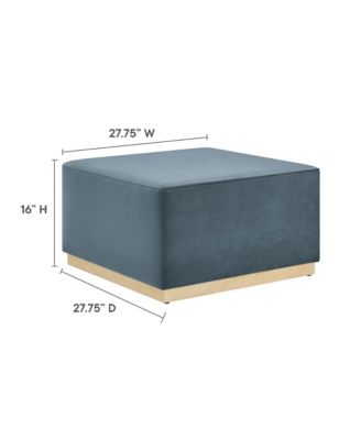  Tilden Large 28" Square Performance Velvet Upholstered Ottoman