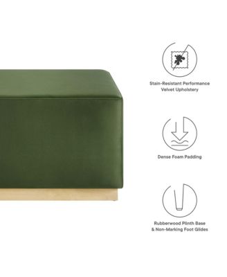  Tilden Large 28" Square Performance Velvet Upholstered Ottoman
