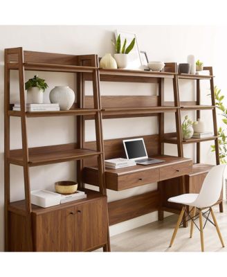Bixby 3-Piece Wood Office Desk and Bookshelf