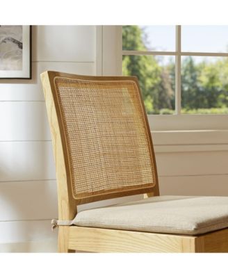 Ovard Wood and Rattan Dining Chair