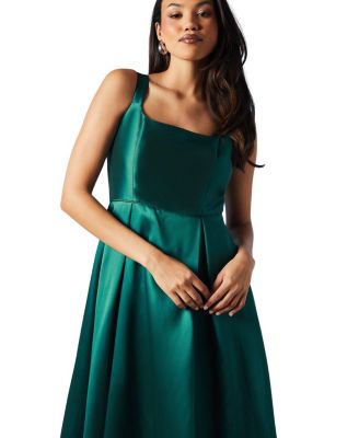 Scoop Neck Maxi Twill Bridesmaids Dress