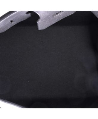 HAC 40 Handbag Toile and Black Togo with Palladium Hardware