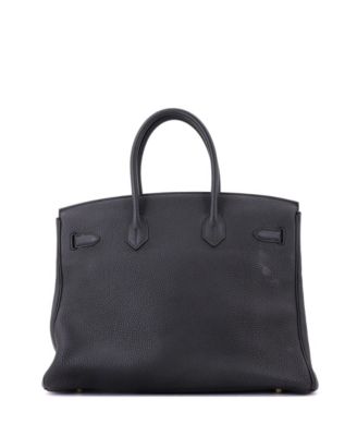 Birkin 35 Handbag Black Togo with Gold Hardware