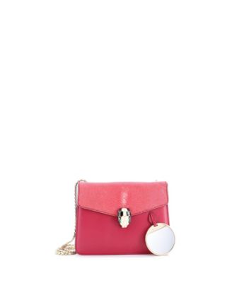 Small Serpenti Forever Square Shoulder Bag Leather and Stingray