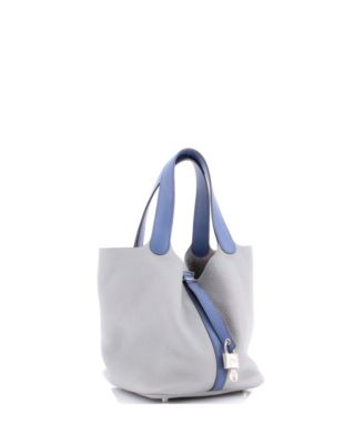 MM Bicolor Picotin Lock Bag Clemence with Swift
