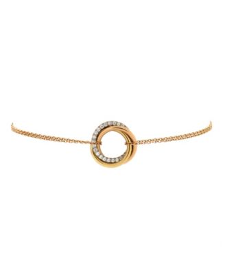  Trinity Chain Bracelet 18K Tricolor Gold and Diamonds