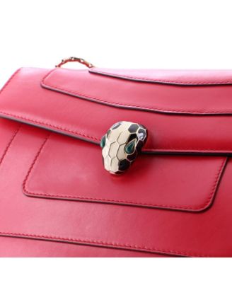 Large Serpenti Forever Square Shoulder Bag Leather