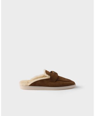 Women's Suede And Shearling Slippers