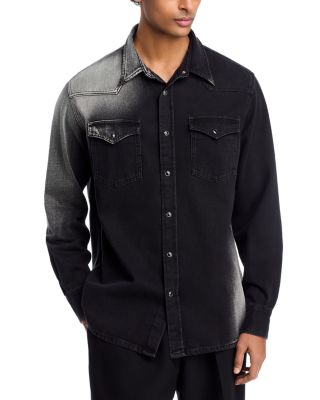 Long Sleeve Ombr&amp;eacute; Denim Shirt
