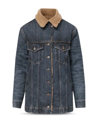 Donna Sherpa Lined Denim Jacket