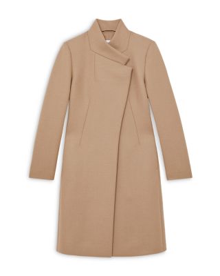 Wool Blend Mid Length Coat