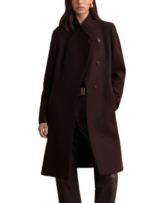 Petites Wool Blend Mid Length Coat