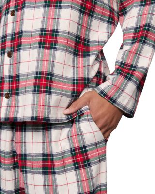 2-Pc. Cotton Brushed Flannel Pajama Set