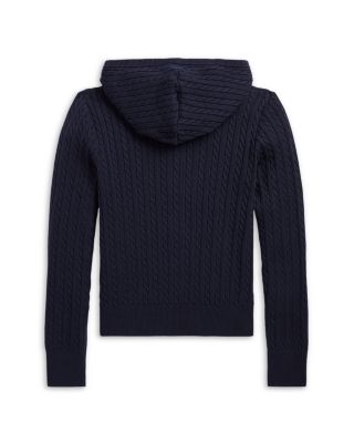 Girls' Mini Cable Cotton Full Zip Hoodie - Big Kid, Little Kid