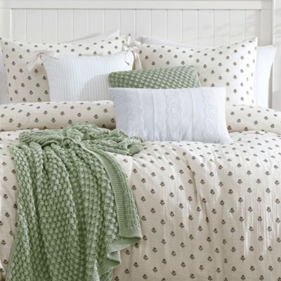 Block Print Gauze Duvet Set, Full/Queen