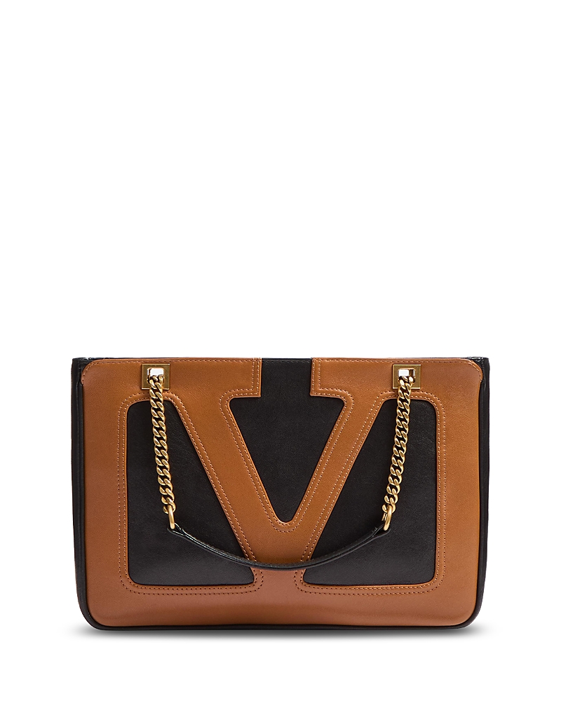 Valentino Viva Superstar Small Shopping Shoulder Bag In Brown