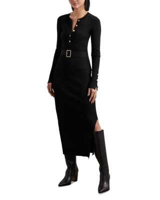 Willow Button Knitted Midi Dress