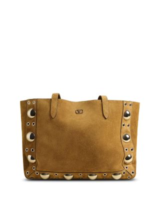 Nellc&amp;ocirc;te Medium Shopping Tote Bag in Suede