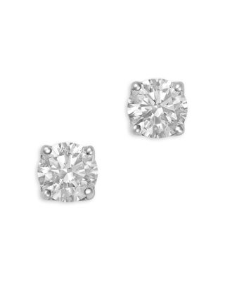 Certified Lab Grown Diamond Stud Earrings in 18K White Gold, 6.0 tcw
