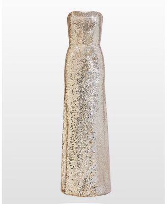 Caron Sequin-embellished Strapless Maxi Dress